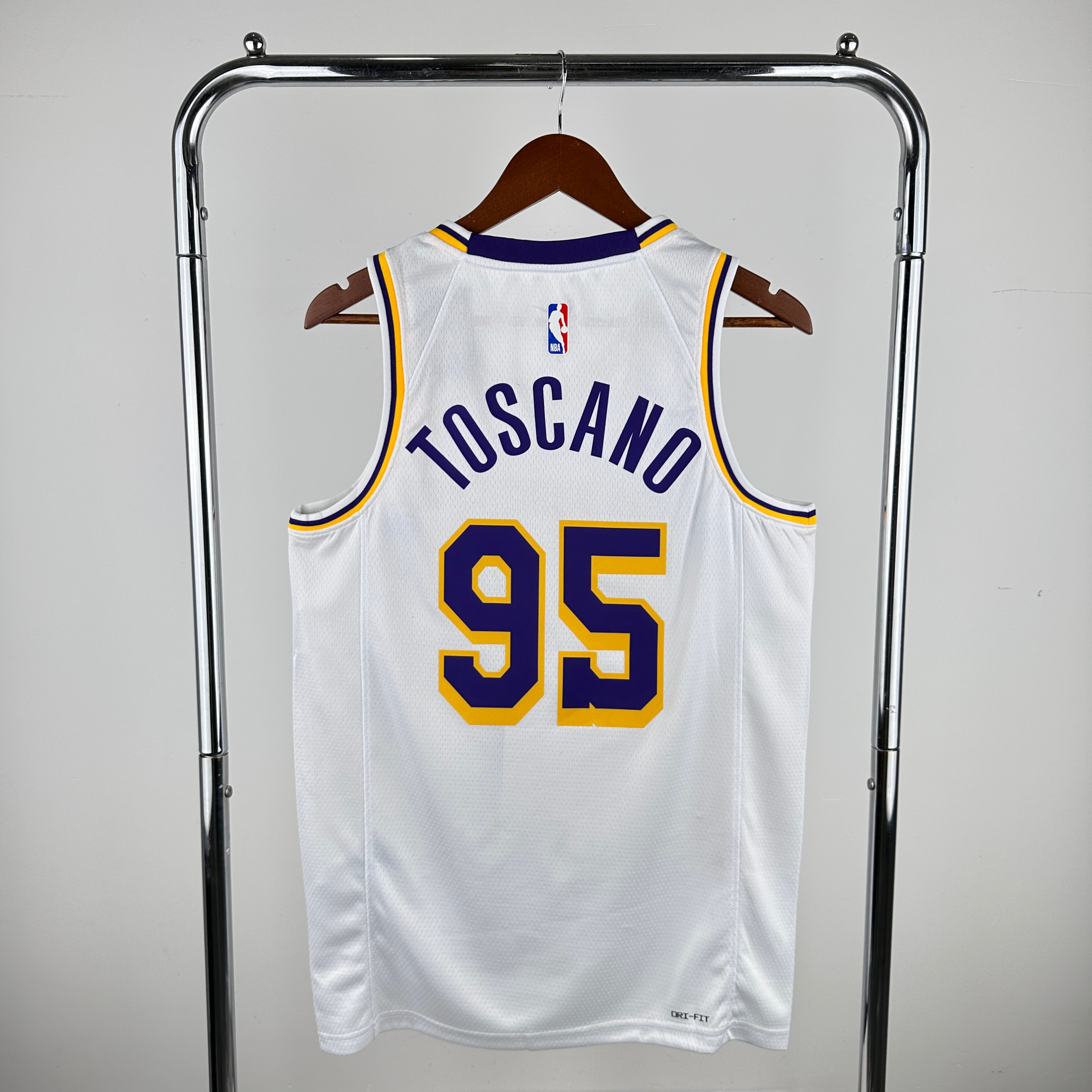 Men Los Angeles Lakers #95 Toscano Stitched White Nike NBA 2024 Jersey->los angeles lakers->NBA Jersey